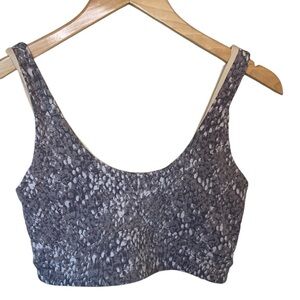 Varley Let's Go Elise Sports Tan Gray White Bra M